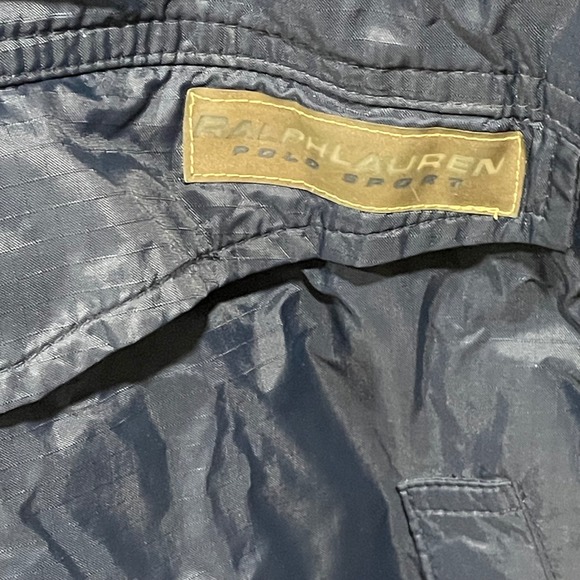 Ralph Lauren Polo Sport Navy Nylon Hooded Anorak Jacket Windbreaker Mens Small - Picture 4 of 10